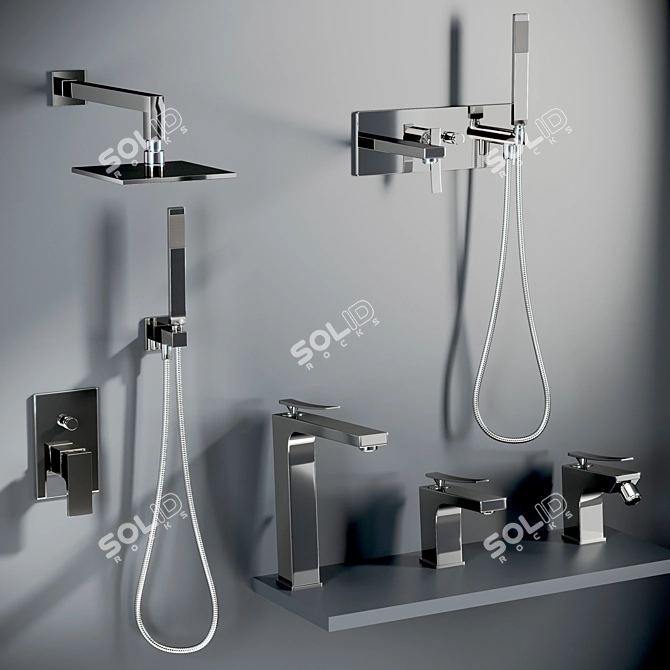 Paffoni Elys Bathroom Faucet Set 3D model image 1