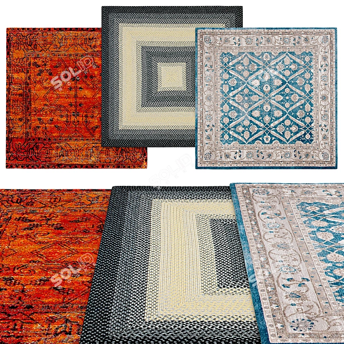 Square Rugs | Various Sizes 3D model image 1