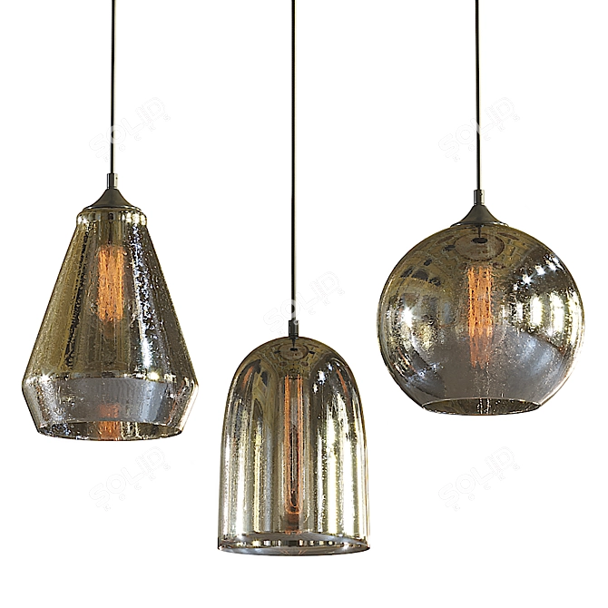 Modern Pendant Lamp: Maytoni Bergen 3D model image 1