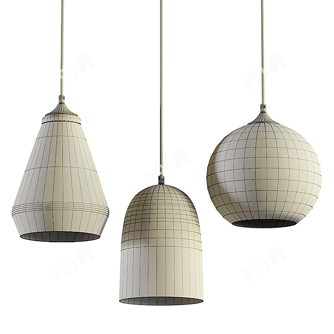 Modern Pendant Lamp: Maytoni Bergen 3D model image 2