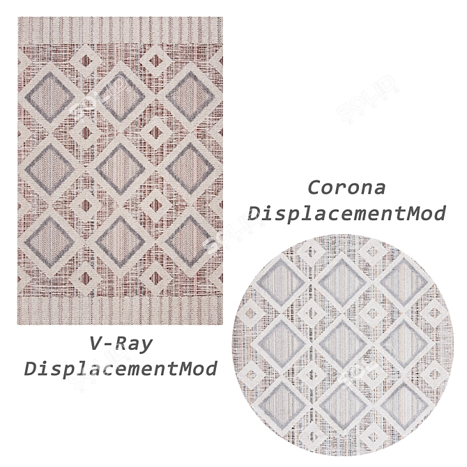 Versatile Rug Collection: Set of 8 with Variations 3D model image 3