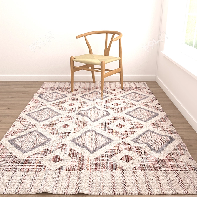 Versatile Rug Collection: Set of 8 with Variations 3D model image 5