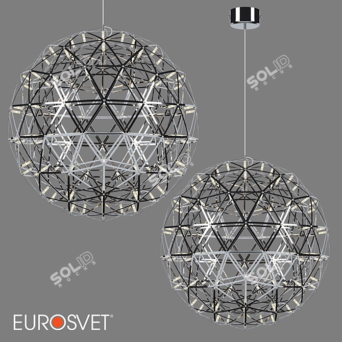 OM Pendant LED Bogate's 435/1 Plesso: Stylish Industrial Chrome Pendant Light 3D model image 1