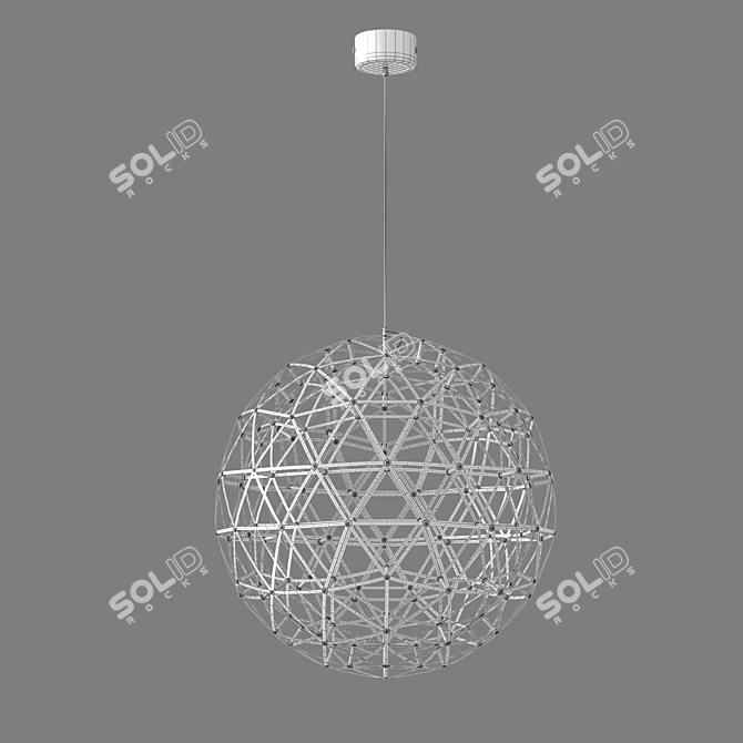 OM Pendant LED Bogate's 435/1 Plesso: Stylish Industrial Chrome Pendant Light 3D model image 2