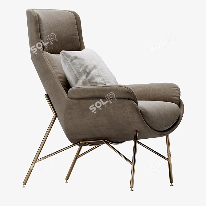 Luxurious Ditre Italia Beetle Armchair 3D model image 2