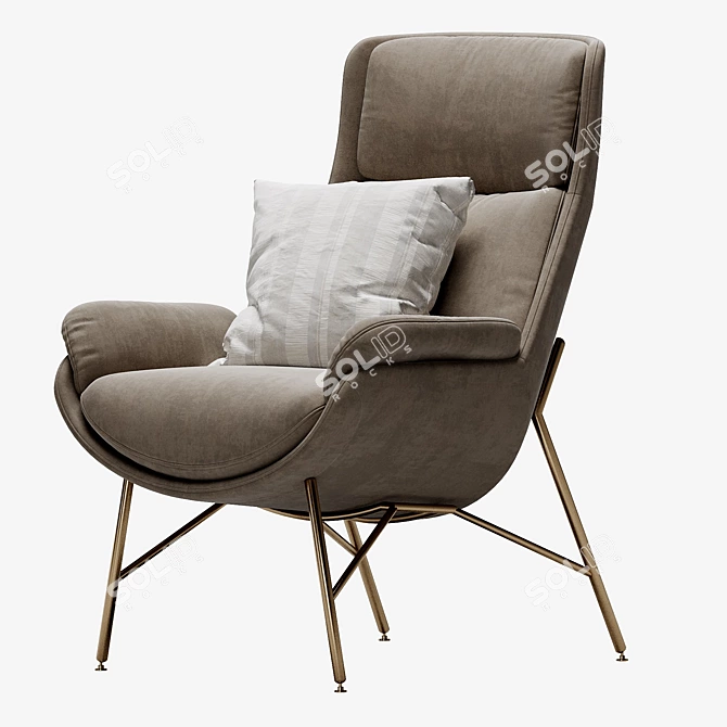 Luxurious Ditre Italia Beetle Armchair 3D model image 3