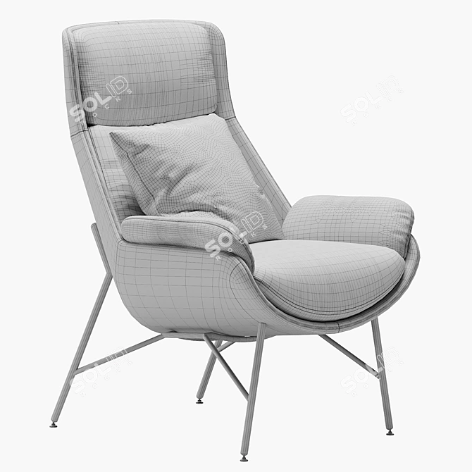 Luxurious Ditre Italia Beetle Armchair 3D model image 5