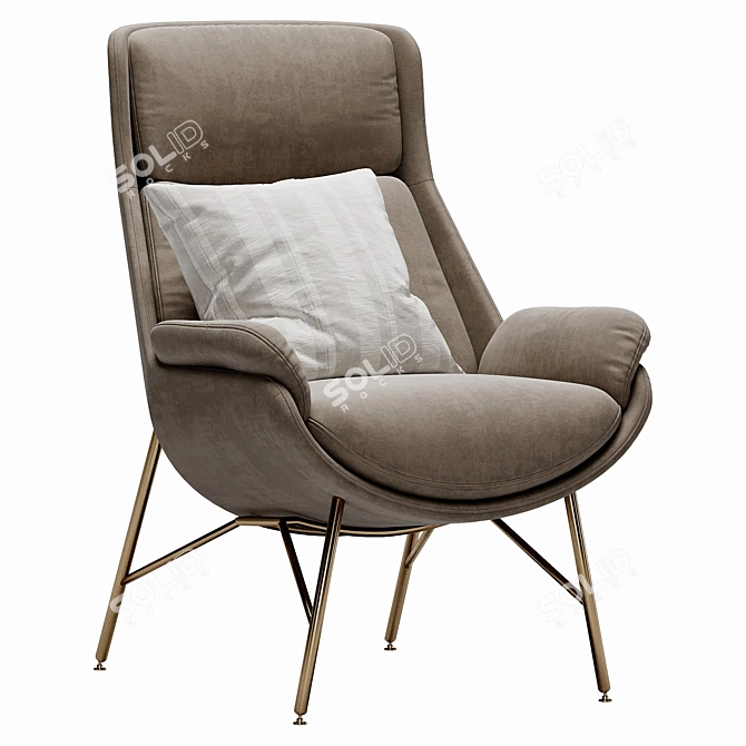 Luxurious Ditre Italia Beetle Armchair 3D model image 9