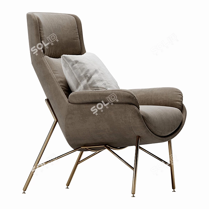 Luxurious Ditre Italia Beetle Armchair 3D model image 11