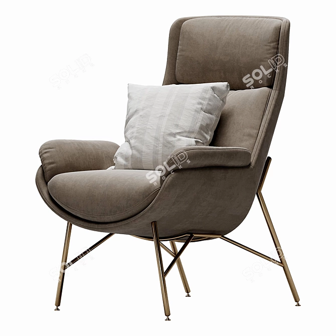 Luxurious Ditre Italia Beetle Armchair 3D model image 12