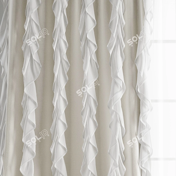 Polygonal Curtain Model 3D model image 4