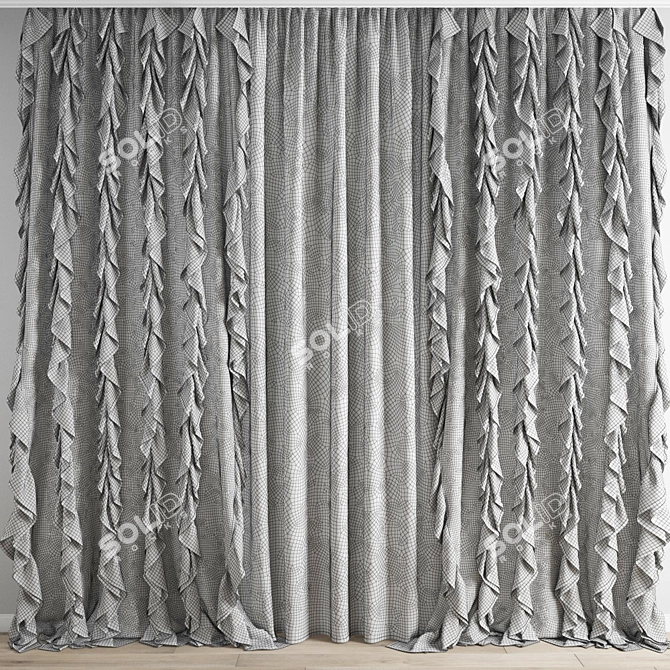 Polygonal Curtain Model 3D model image 5