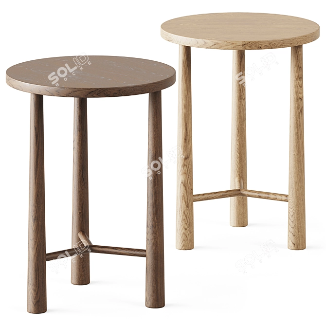 Vienna Round Wood Table 3D model image 1