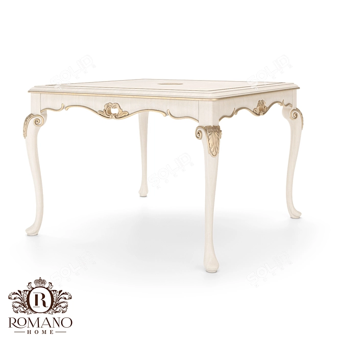 Nicole Light: Handcrafted Dining Table 3D model image 2