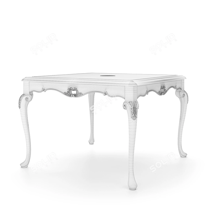 Nicole Light: Handcrafted Dining Table 3D model image 1