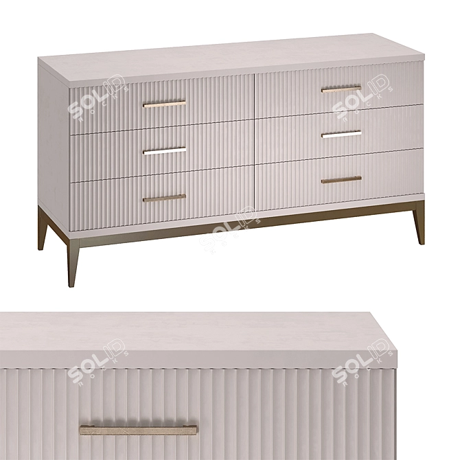 Elegant Melbourne Chest of Drawers 3D model image 1