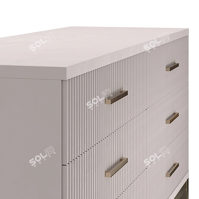 Elegant Melbourne Chest of Drawers 3D model image 3