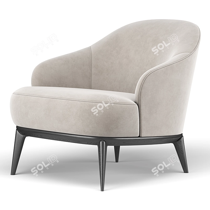 Contemporary Leslie Armchair 3D model image 3