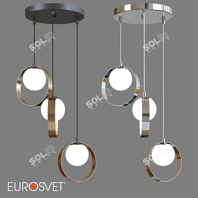 Eurosvet Dublin Glass Ceiling Lamp 3D model image 1