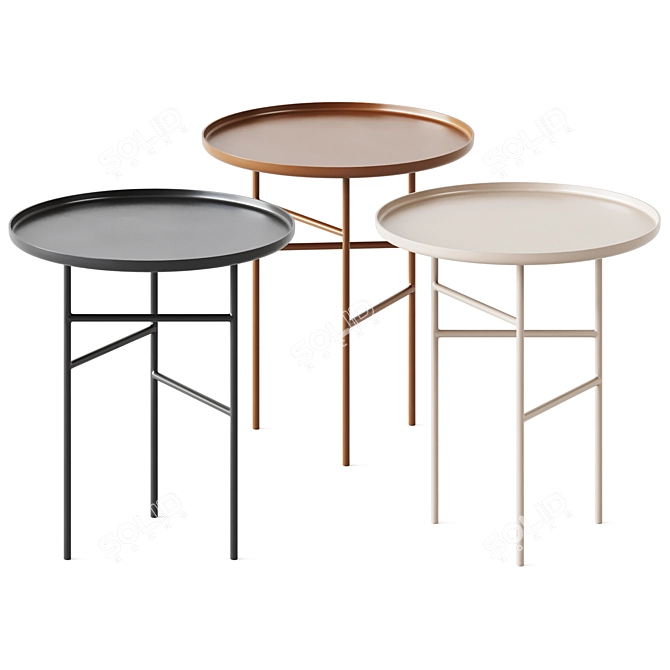  Elegant Elgin Accent Table 3D model image 1