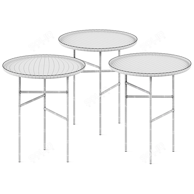  Elegant Elgin Accent Table 3D model image 2