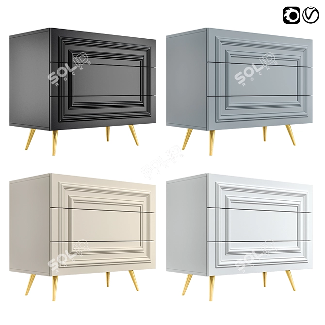 Modern Chest of Drawers | TSR2 Collection 3D model image 1