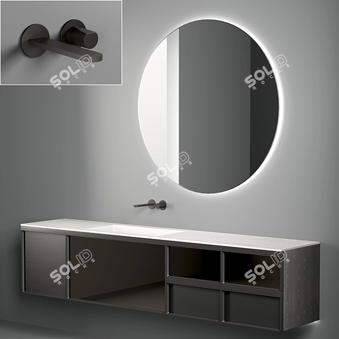 Antonio Lupi Bemade: Sleek Rovere Ardesia Vanity Set 3D model image 1