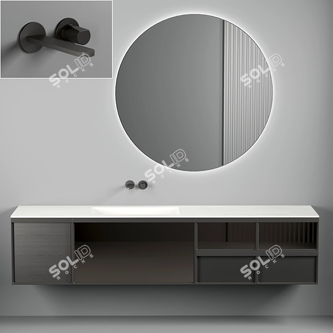 Antonio Lupi Bemade: Sleek Rovere Ardesia Vanity Set 3D model image 2