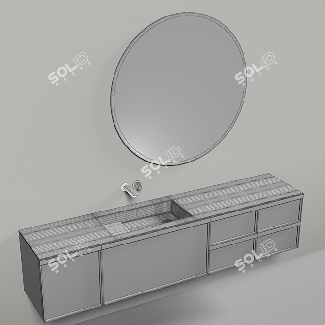 Antonio Lupi Bemade: Sleek Rovere Ardesia Vanity Set 3D model image 5