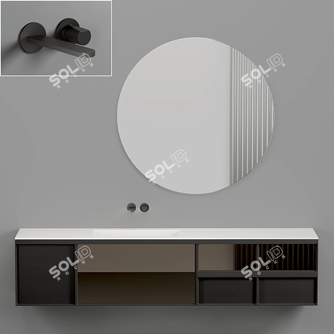 Antonio Lupi Bemade: Sleek Rovere Ardesia Vanity Set 3D model image 6