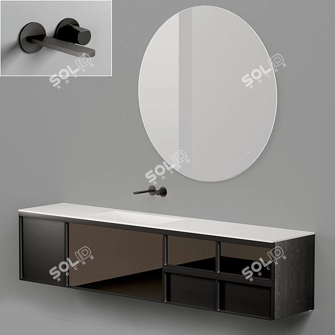 Antonio Lupi Bemade: Sleek Rovere Ardesia Vanity Set 3D model image 7