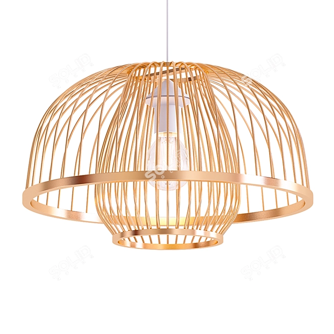 Calico Bamboo Pendant Hanging Light 3D model image 1