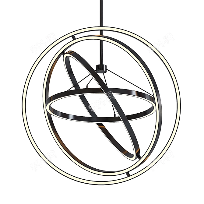 CASSINI Chandelier: Modern, Sleek Design 3D model image 1