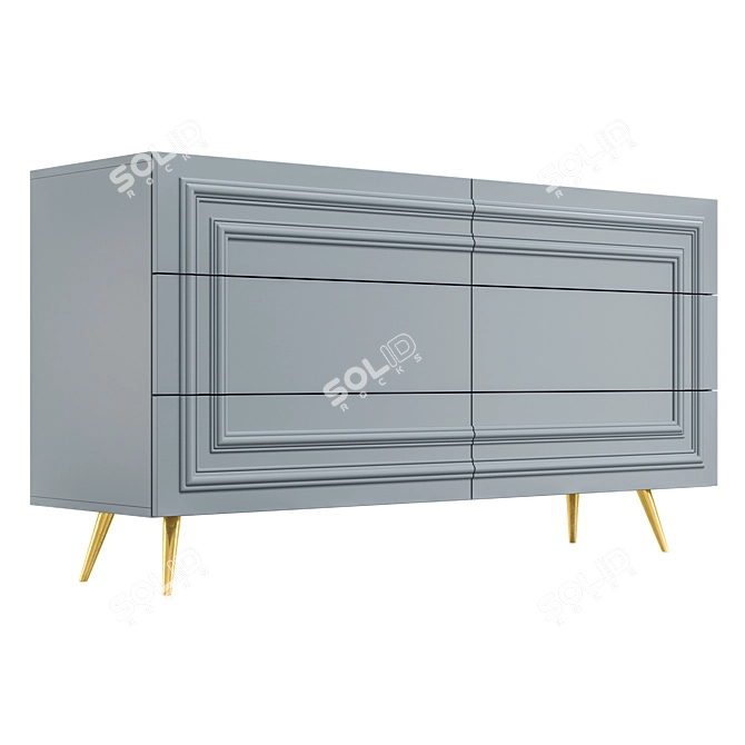 Multifunctional Chest of Drawers TSR2: Stylish Storage Solution 3D model image 2