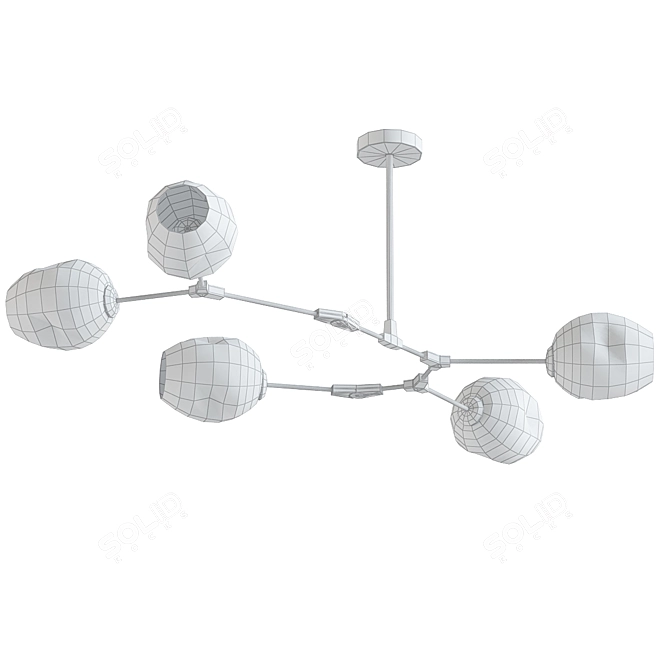 Modern Linear Chandelier | Jakob 5 3D model image 2