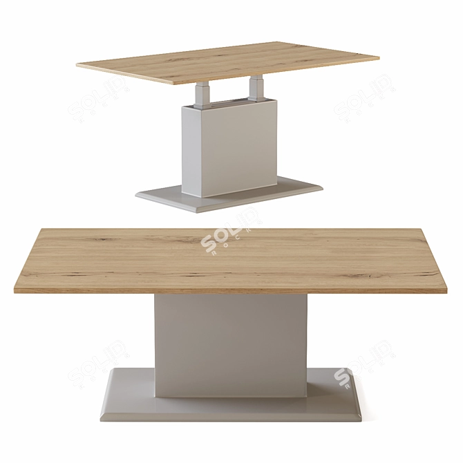 GWINNER CTV125F Coffee Table: Stylish and Adjustable 3D model image 1