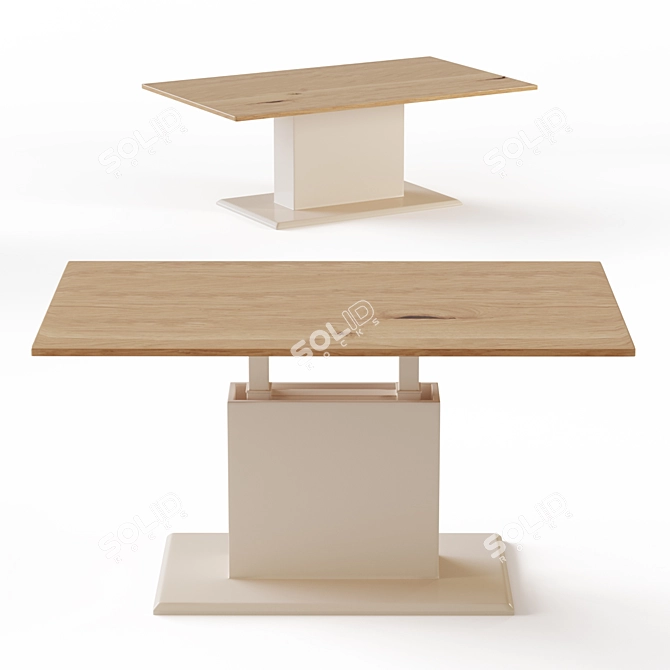 GWINNER CTV125F Coffee Table: Stylish and Adjustable 3D model image 2