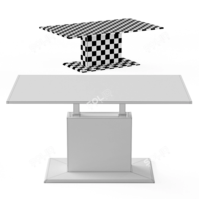 GWINNER CTV125F Coffee Table: Stylish and Adjustable 3D model image 3