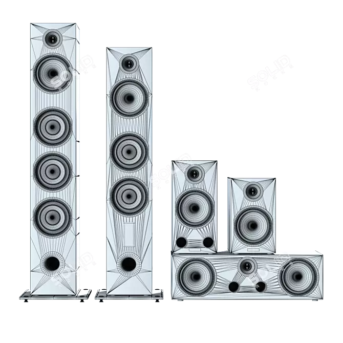 Triangle Gaia EZ: Premium Floor Standing Speaker 3D model image 4