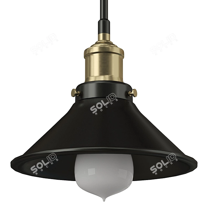 Rustic Pendant Lighting Fixture 3D model image 2