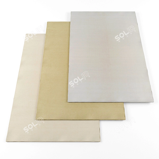 High-Resolution Rugs Set 3D model image 1