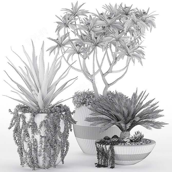 Tropical Oasis: High-quality Plants 3D model image 6