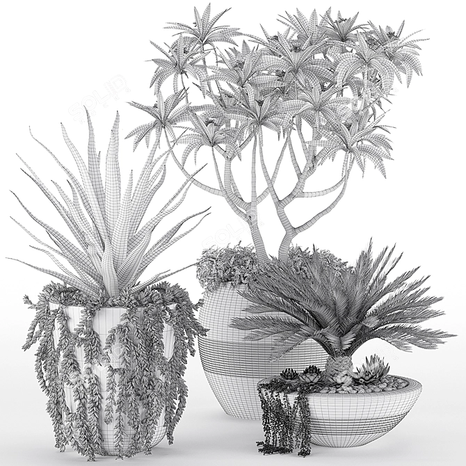 Tropical Oasis: High-quality Plants 3D model image 18