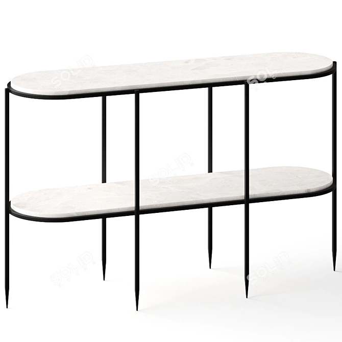 Sleek Elton Console Table 3D model image 2