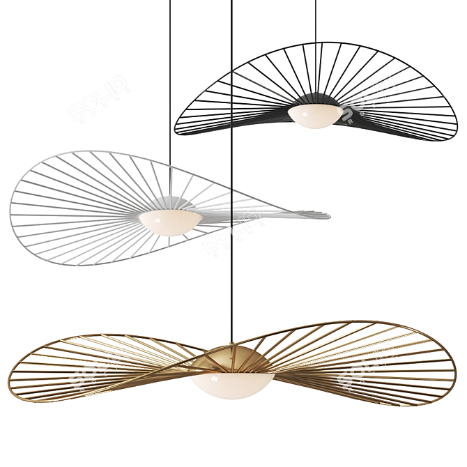 Modern Vertigo Pendant Lamp – Timeless Elegance 3D model image 1