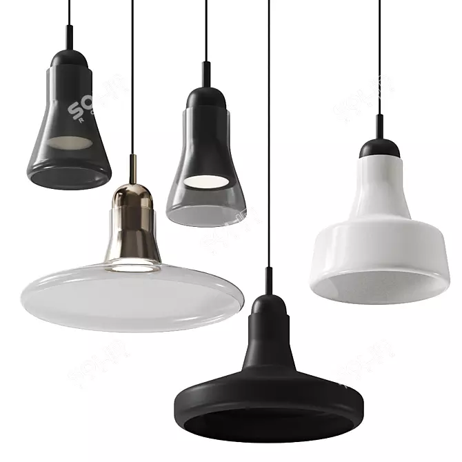 Brokis Shadow Pendant: Sleek Elegance in 5 Colors 3D model image 1