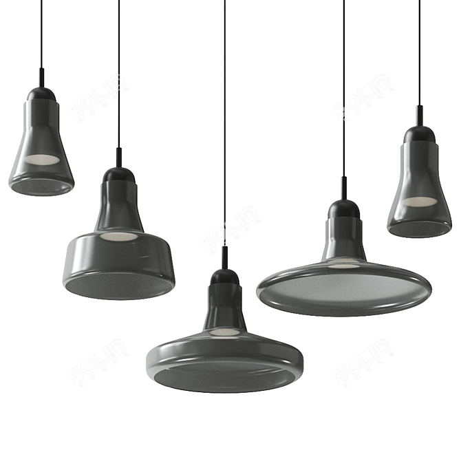 Brokis Shadow Pendant: Sleek Elegance in 5 Colors 3D model image 2