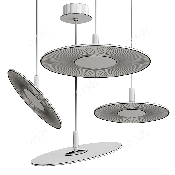 Sleek LED Pendant with Versatile Design 3D model image 2