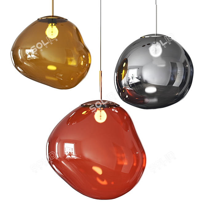 Contemporary Tom Dixon Melt Pendant Lamp 3D model image 1