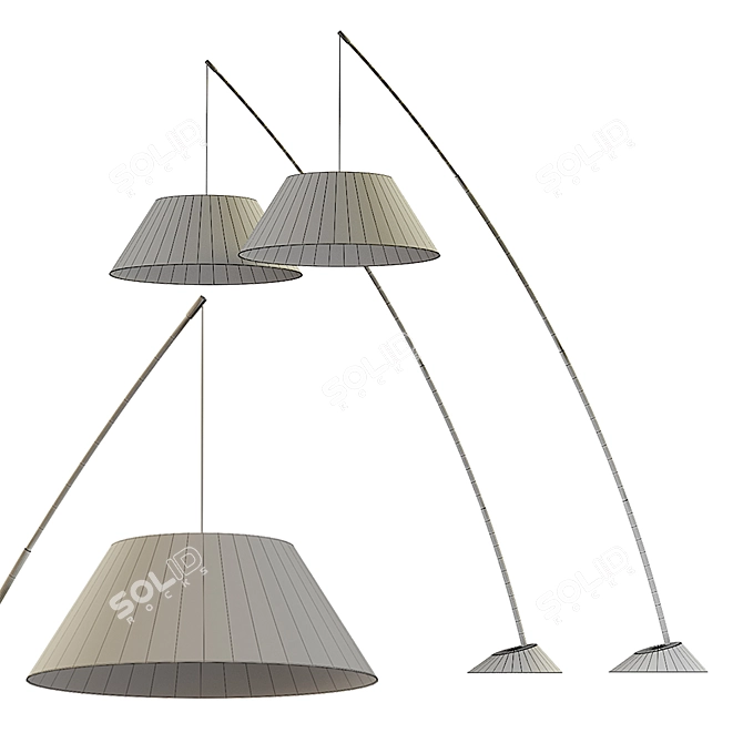 Campanula Floor Lamp: Modern Elegance 3D model image 2